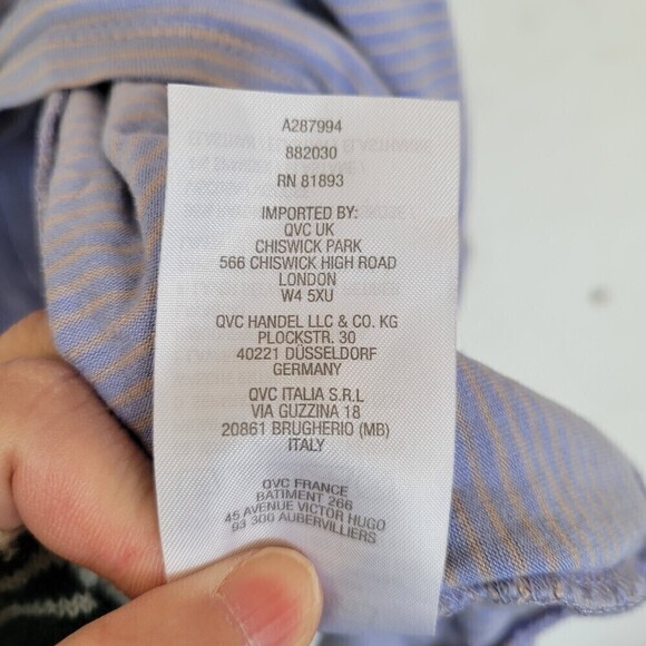 LOGO by Lori Goldstein Layers Striped Sleeveless Tank Top Shirt Size 2X - Picture 10 of 11